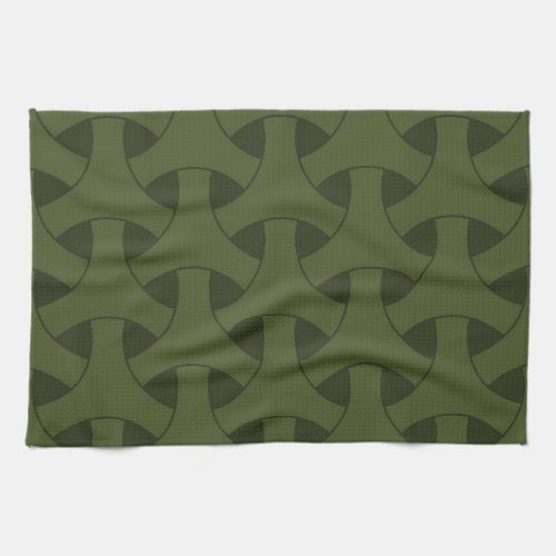 Geometric Wicker Seamless Pattern Towel