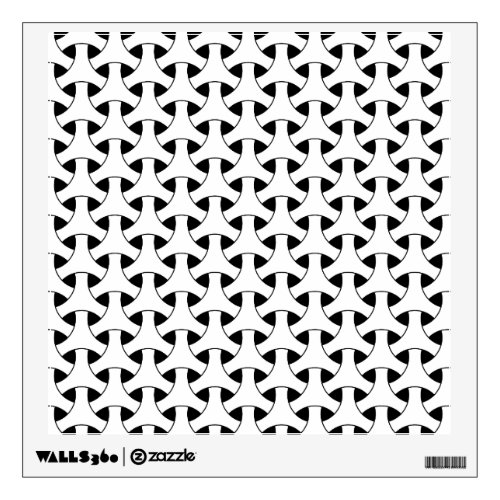 geometric wicker wall sticker