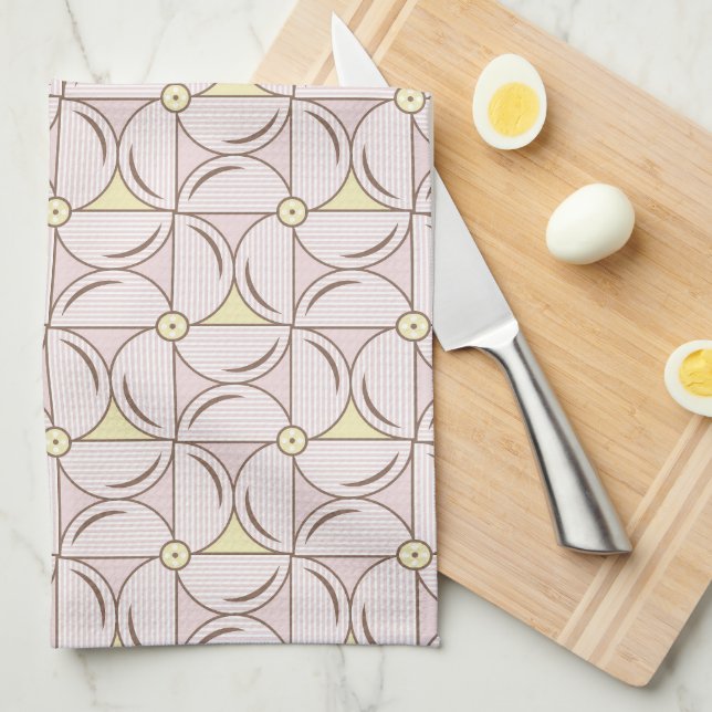 Geometric windmill kitchen towel (Quarter Fold)