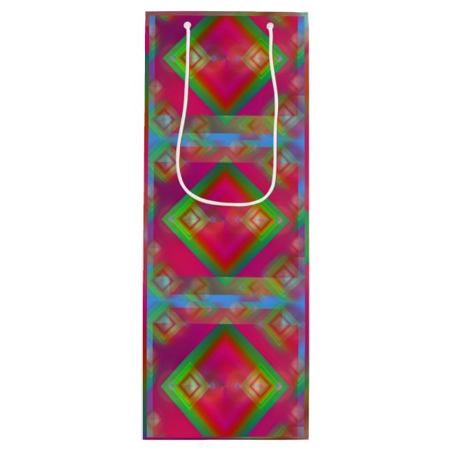 Geometric Wine Gift Bag (Front)