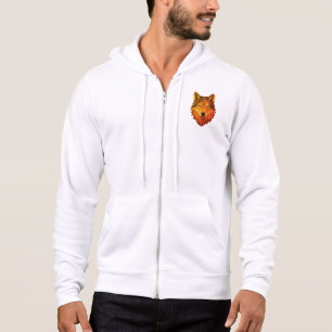 Geometric Wolf Head Polygon Art with Alpha Style Hoodie