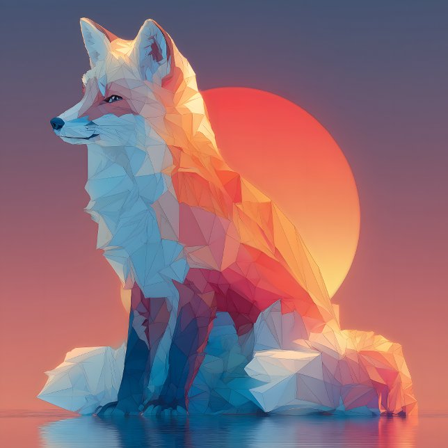 Geometric Wolf Silhouette |Modern Polygon Wildlife T-Shirt (Creator Uploaded)