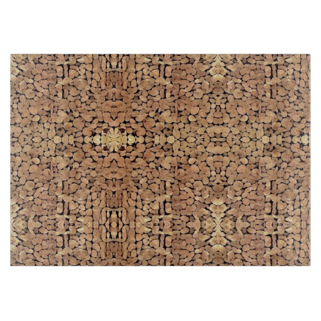 Geometric wood art  cutting board (Front)