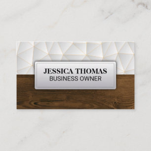 Geometric Wood Grain Business Card