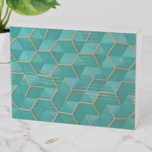 geometric wooden box sign