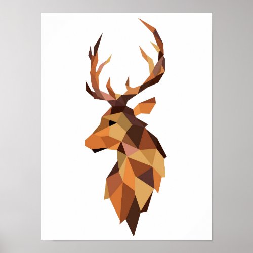 Geometric WPAP Deer Design  Printable  Wall Art 
