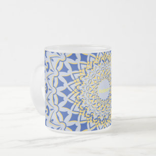 clear blue glass coffee mugs