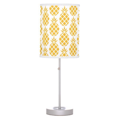 Geometric Yellow Big Pineapple Pattern Table Lamp