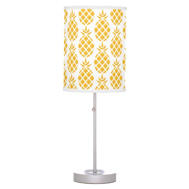 Geometric Yellow Big Pineapple Pattern Table Lamp (Front)
