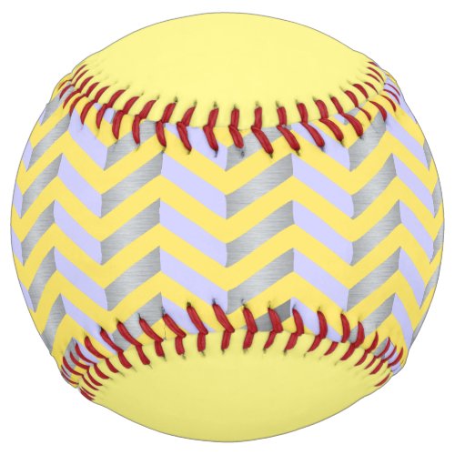 Geometric Yellow Custom Baseball Softball