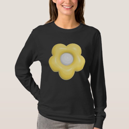 Geometric Yellow Jelly Daisy Flower T_Shirt