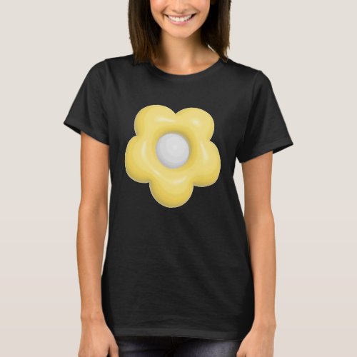 Geometric Yellow Jelly Daisy Flower T_Shirt