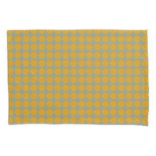 Geometric Yellow Polka Dots on any Color Pillowcase