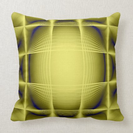 Geometric yellow structure throw pillow