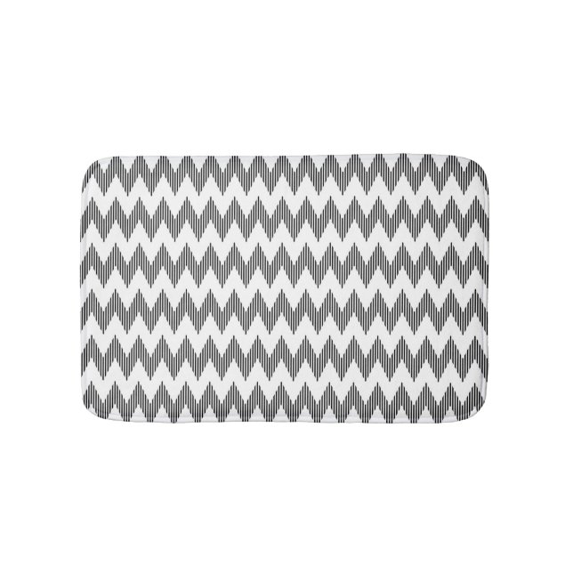 Geometric zigzag pattern 2 bathroom mat (Front)