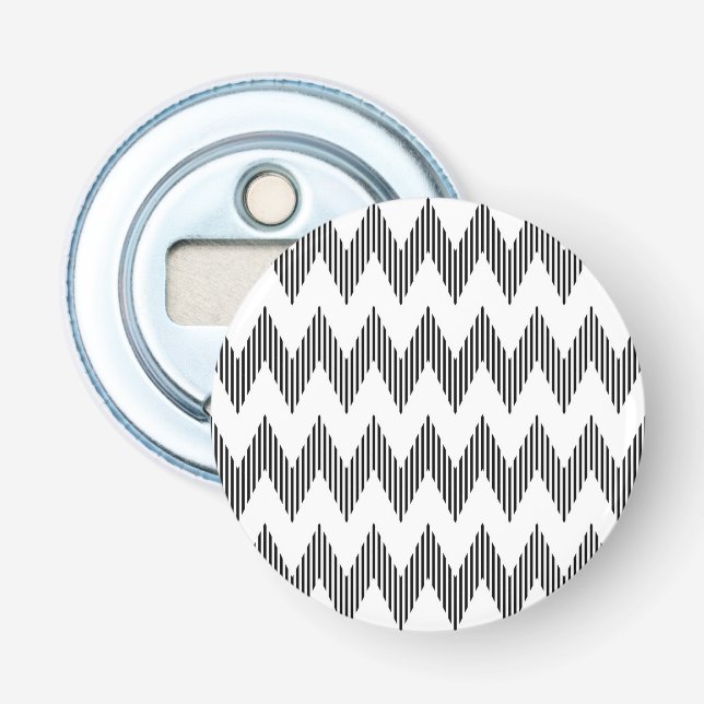 Geometric zigzag pattern 2 bottle opener (Front)
