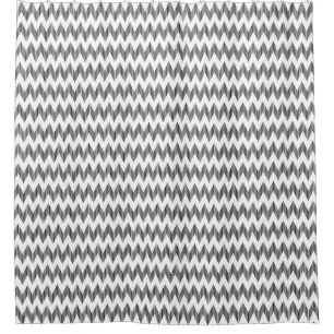 Geometric zigzag pattern 2 shower curtain
