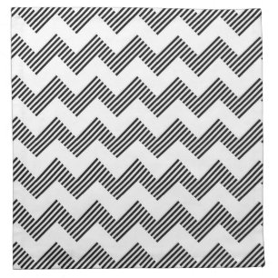 Geometric zigzag pattern cloth napkin
