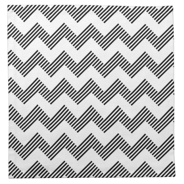 Geometric zigzag pattern cloth napkin (Front)