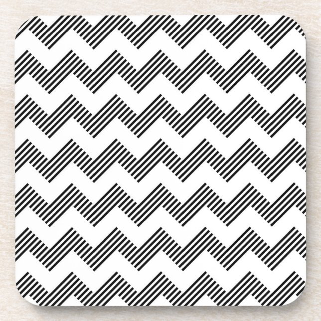 Geometric zigzag pattern coaster (Front)