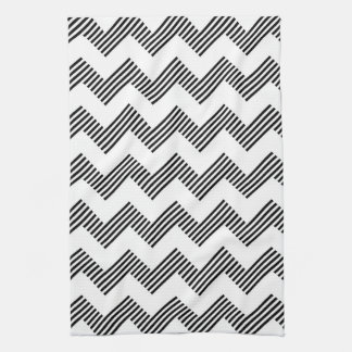 Geometric zigzag pattern kitchen towel