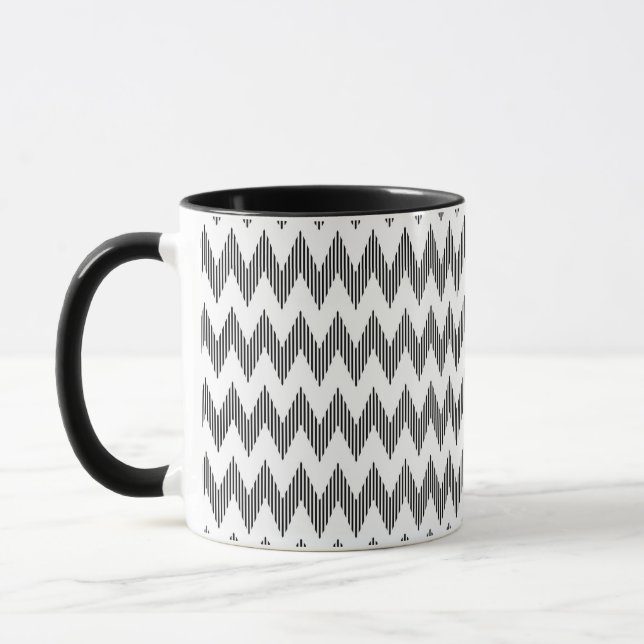 Geometric zigzag pattern mug (Left)
