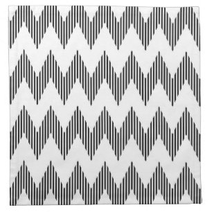 Geometric zigzag pattern napkin