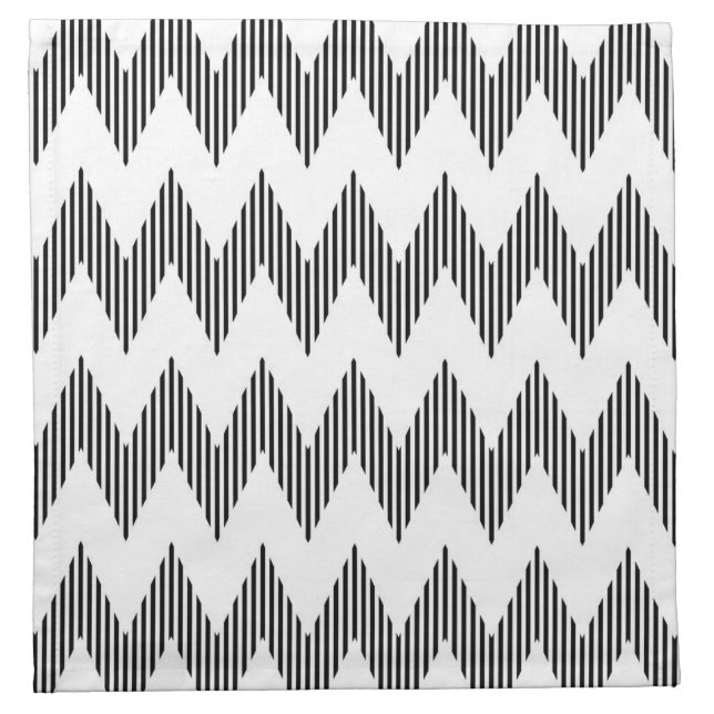 Geometric zigzag pattern napkin (Front)