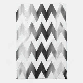 Geometric zigzag pattern towel