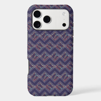 Geometric Zigzag Stitch Pattern iPhone 17 Pro Max Case