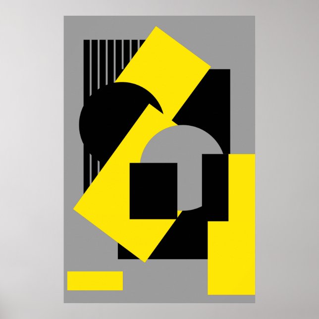 Geometrical abstract art deco mash-up2 poster (Front)