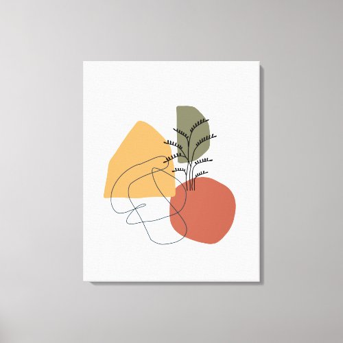 Geometrical Abstract Minimal Modern Pastel Canvas Print