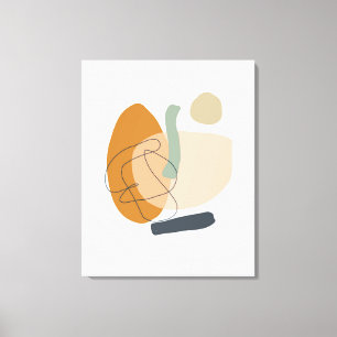 Geometrical, Abstract, Minimal, Modern, Pastel Canvas Print