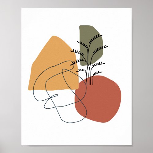 Geometrical Abstract Minimal Modern Pastel Poster