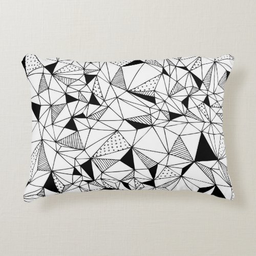 Geometrical Abstract Polygonal Background Art Accent Pillow