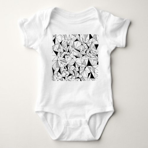 Geometrical Abstract Polygonal Background Art Baby Bodysuit