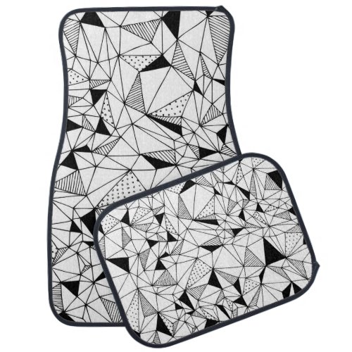 Geometrical Abstract Polygonal Background Art Car Floor Mat