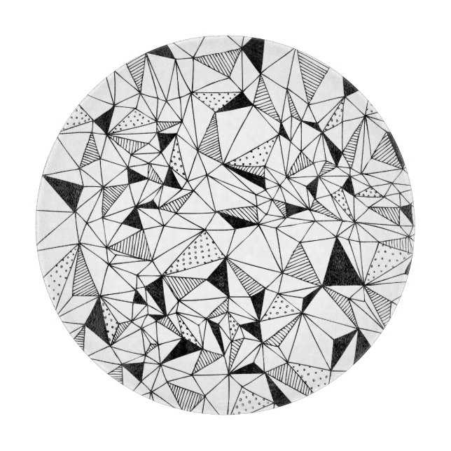 Geometrical Abstract: Polygonal Background Art. Cutting Board (Front)