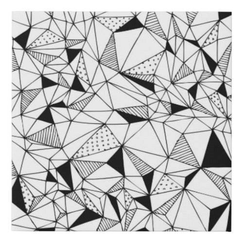 Geometrical Abstract Polygonal Background Art Faux Canvas Print