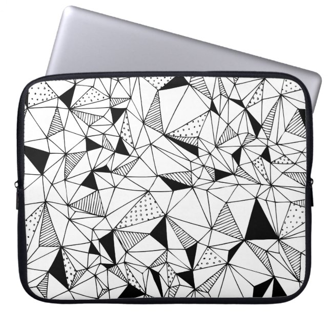 Geometrical Abstract: Polygonal Background Art. Laptop Sleeve (Front)