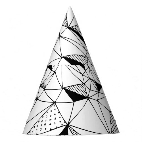 Geometrical Abstract Polygonal Background Art Party Hat