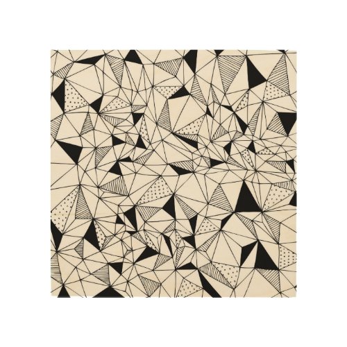 Geometrical Abstract Polygonal Background Art Wood Wall Art