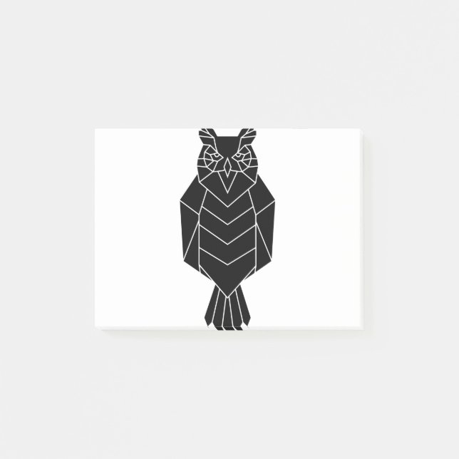 Geometrical Animal Owl Post-it Notes (Front)