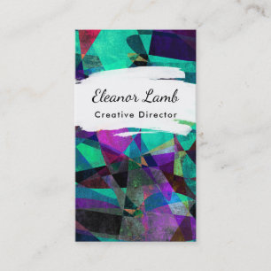 Geometrical, Colorful, Grungy Abstract Art 2 Business Card