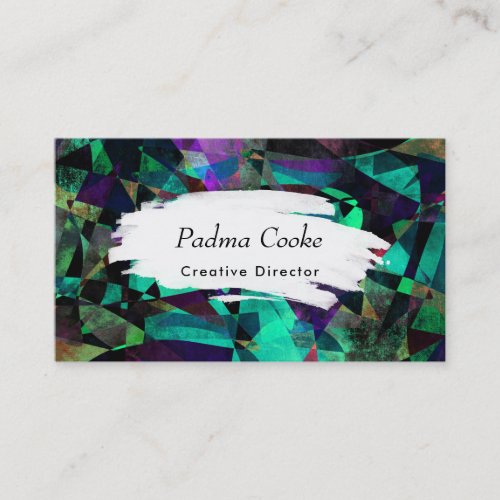 Geometrical Colorful Grungy Abstract Art 2 Business Card