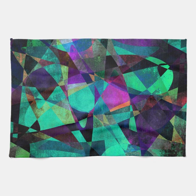 Geometrical, Colorful, Original Abstract Art Towel (Horizontal)