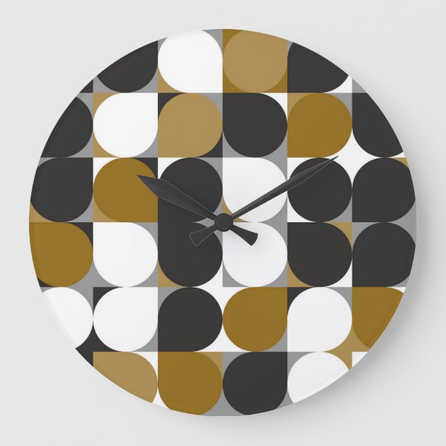 Geometrical Creativity: Seamless Pattern Design Large Clock (Front)