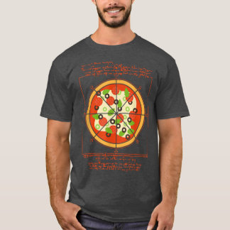 Geometrical Da Vinci Pizza Artist Pizzaholic T-Shirt