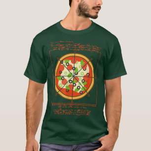 Geometrical Da Vinci Pizza Pizza Artist Pizzaholic T-Shirt