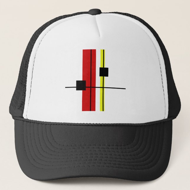 Geometrical design trucker hat (Front)